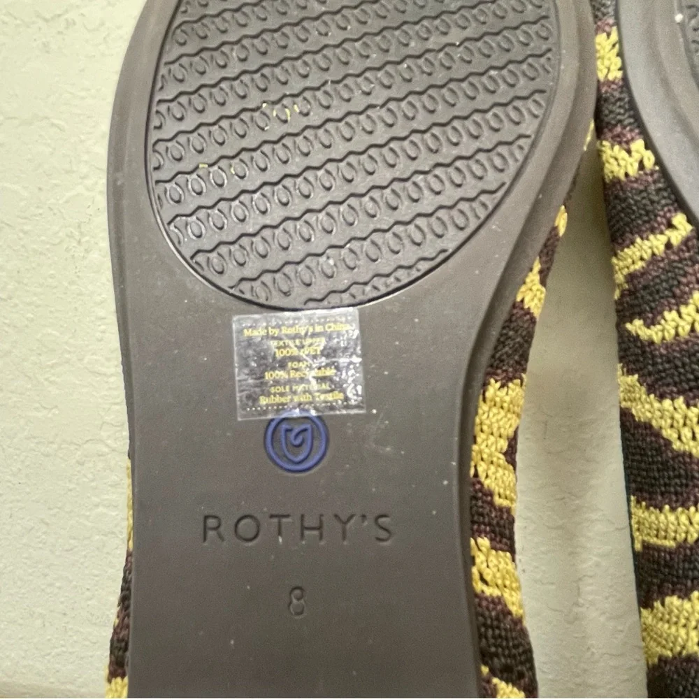 Rothy's Chai Zebra Pattern Brown and Tan Size 8